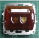 Single telephone outlet from euro wallbox, Dark Mahogany, We don't have the plastic frames for these, IP20, GT-1A