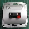 Single loudspeaker outlet from euro wallbox, Silver, We don't have the plastic frames for these, IP20, TREND, 5GG-1