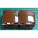 Dual Exterior Euro Wall Socket, IP54/16A, 250V, Brown, 4GHE-2s