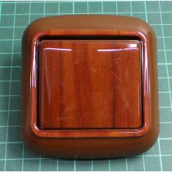 Prepinac krizovy c.7, svetly mahagon, IP20, 10A, 250V, WPUL-6B, DONA LUX