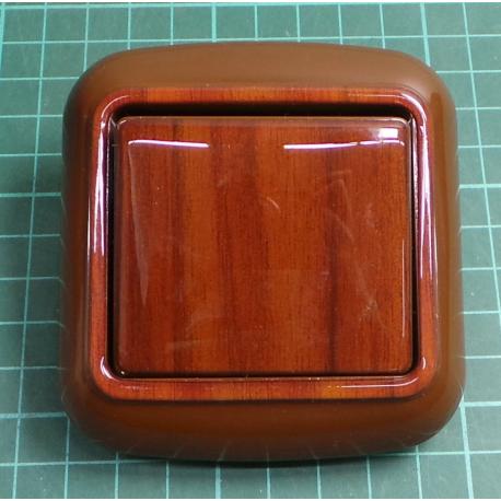 Prepinac krizovy c.7, svetly mahagon, IP20, 10A, 250V, WPUL-6B, DONA LUX