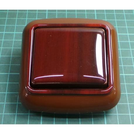 Prepinac krizovy c.7, tmavy mahagon, IP20, 10A, 250V, WPUL-6A, DONA LUX