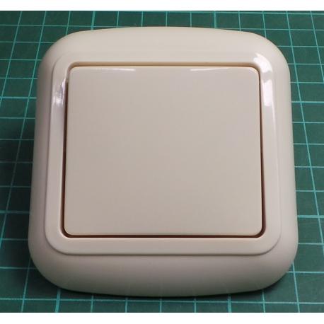 Prepinac krizovy c.7, bezovy, IP20, 10A, 250V, 1WPU-6, DONA