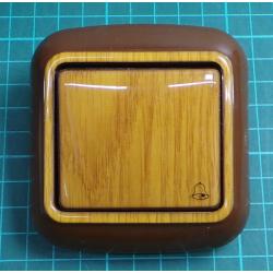 Ovladac tlacitkovy zapinaci c.1/0 borovice, IP20, 10A, 250V, WPUL-4C, DONA LUX