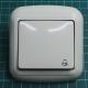 Euro Wall Switch, Momentary SPST (Printed with Bell symbol), c.1/0, beige, IP20, 10A, 250V, 1WPU-4, DONA