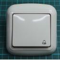Euro Wall Switch, Momentary SPST (Printed with Bell symbol), c.1/0, beige, IP20, 10A, 250V, 1WPU-4, DONA