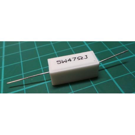 Resistor, 47R, 5%, 5W