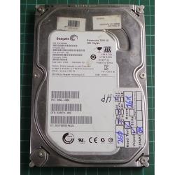 USED, Hard Disk, Barracuda 7200.12, Seagate, ST3250312AS, P/N: 9YP131-022, Firmware: HP64, Desktop, SATA, 250GB