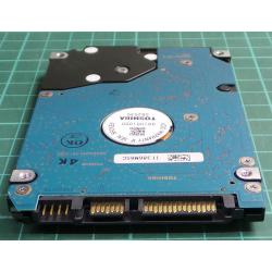 Complete Disk, PCB: G002217A, MK1652GSX, HDD2H03 B UK01 T, Toshiba, 160GB, 2.5", SATA