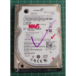 USED, Hard Disk, Seagate, Momentus 7200.2, ST9160823ASG, P/N: 9S523G-032, Firmware: 3.ADE, Laptop, SATA, 160GB