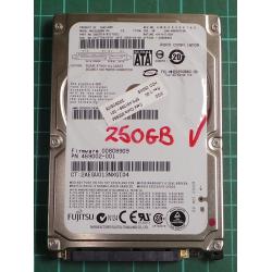 USED, Hard Disk, FUJITSU, MHZ2250BH G2, P/N: CA07018-B31700C1, Laptop, SATA, 250GB