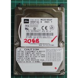 USED, Hard Disk, TOSHIBA, MK2018GAP, HDD2164 B ZE01 T, Laptop, IDE, 20GB
