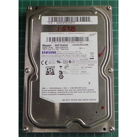 USED, Hard Disk, SAMSUNG, HD154UI, P/N: 61831B761A4GT7, Desktop, SATA, 1.5TB