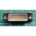 D Type, Male, 15 Pin, SD, Solder Bucket