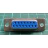D Type, Female, 15 Pin, SD, Solder Bucket