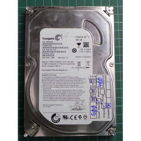 USED, Hard Disk, Pipeline HD.2, ST3500312CS, Seagate, P/N: 9GW132-075, Firmware: CA12, Desktop, IDE, 500GB