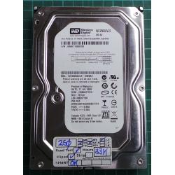 USED, Hard Disk, WD2500AVJS, WD AV, WD2500AVJS-63B6A0, Desktop, SATA, 250GB