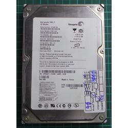 USED, Hard Disk, Barracuda 7200.7, ST340014A, Seagate, P/N: 9W2005-033, Firmware: 8.16, Config: D8D-01, Desktop, IDE, 40GB