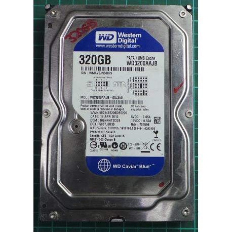 USED, Hard Disk, WD3200AAJB, WD Caviar, WD3200AAJB-00J3A0, Desktop, IDE, 320GB