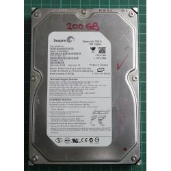 USED, Hard Disk, Barracuda 7200.8, ST3200826AS, Seagate, P/N: 9Y7389-301, Firmware: 3.03, Desktop, SATA, 200GB
