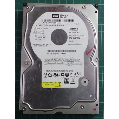 USED, Hard Disk, WD2000JS, WD Caviar, WD2000JS-00MHB0, Desktop, SATA, 200GB