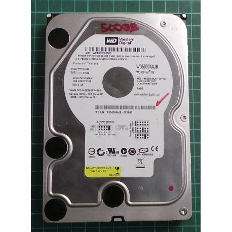 USED, Hard Disk, WD5000AAJB, WD Caviar, WD5000AAJB-00YRA0, Desktop, IDE, 500GB