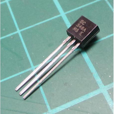 BC546A, NPN Transistor, 65V, 0.1A, 0.5W TO92
