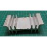 Heatsink, Rough Alu, 87x26x45 mm