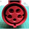 3 Phase Socket, 5-Pin, 415V, 32A, 16A, IP44, Covered