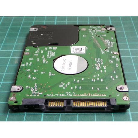 Complete Disk, PCB: 2060-771959-000 Rev A, WD5000LPVX, WD Blue, WD5000LPVX-22V0TT0, 500GB, 2.5", SATA
