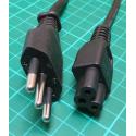 0.65m Italian Plug to Clover Socket Cable, 250V, 2.5A