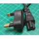 1.2m UK Plug to Clover Socket Cable, 250V, 10A