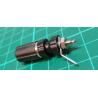 Banana Socket, 4 mm, 24A, 60VDC, black, Mounting: panel, 33 mm 