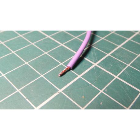 100m, Stranded Wire, Insulated, 0.5 mm2, 105°, Purple
