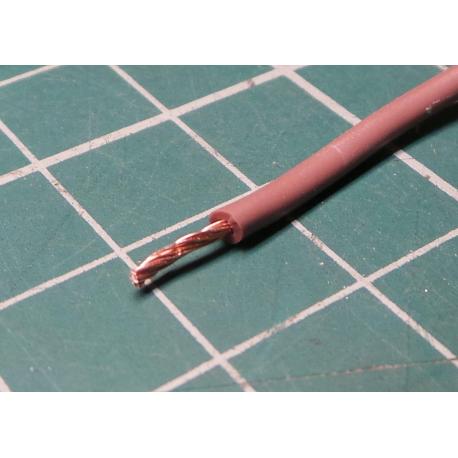 Wire-cable 0.5 mm2 brown silicone, packing 100 meters 