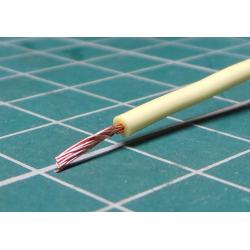 20AWG, 0.5 mm2, Stranded, Silicon, 180°, Yellow, per meter