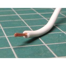 20AWG, 0.5 mm2, Stranded, Silicon, 180°, white, per meter