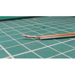 100m, Stranded Wire, Insulated, 0.5 mm2, 105°, Brown/White