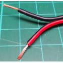 Speaker Wire, Paired, 0.35mm2, 22AWG, Red and Black, per meter