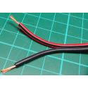 Speaker Wire, Paired, 0.5mm2, 20AWG, Red and Black, per meter