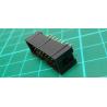Socket, IDC, fork, PIN: 16, direct, THT, gilt, 2.54 mm