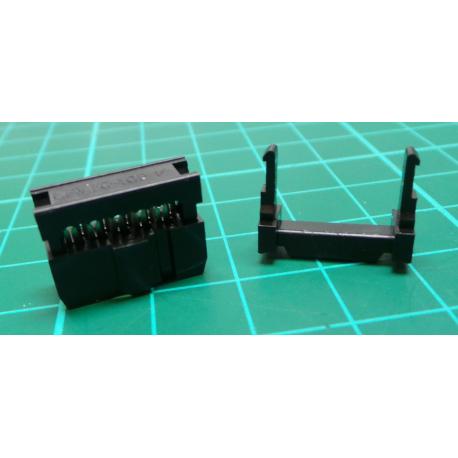 Plug, IDC, socket, PIN: 10, IDC, flat cable, 1.27 mm 