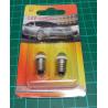 Bulb, E10, White LED, 12V (2pcs in photo)