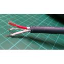Flexible OFC microphone cable, 24AWG, 6 mm Dia, per meter
