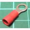 M5 Ring Terminal, Crimp, Red