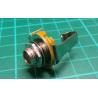 Jack socket, 6.3mm, mono, panel mount, with switch