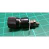 Terminal for banana 12x22mm, black 