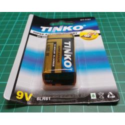 Tink battery 9V (6F22) alkaline-blister 