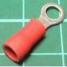 M4 Ring Terminal, Crimp, Red