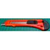 The knife cutter of 18 mm plastic, orange 